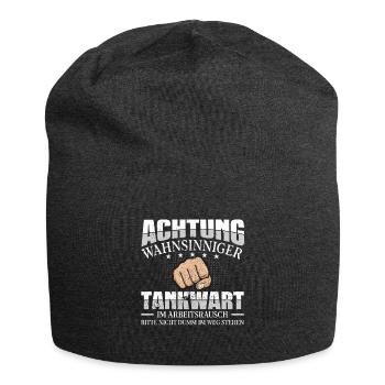 Tankwart Achtung wahnsinniger Tankstelle - Jersey-Beanie - Anthrazit - Vorne