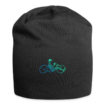 Handbike Rennbike Rollstuhl Fahrrad Liegerad - Jersey-Beanie - Schwarz - Vorne