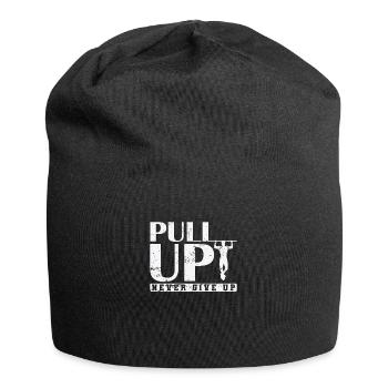 Pull Up Never Give up Calisthenics Fitness - Jersey Beanie - black - Front