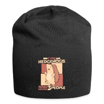Hérisson Épineux Animal Hérisson - Bonnet en jersey - noir - Devant