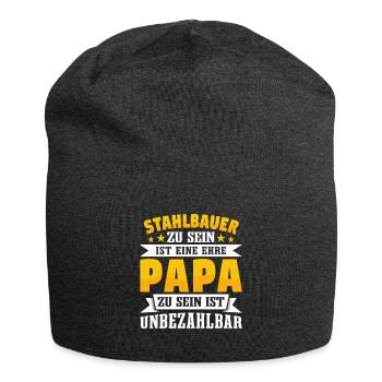 Stahlbauer Papa Vatertag - Jersey-Beanie - Anthrazit - Vorne