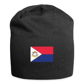 Official Sint Maarten Flag Maartener Country Pride - Jersey Beanie - black - Front