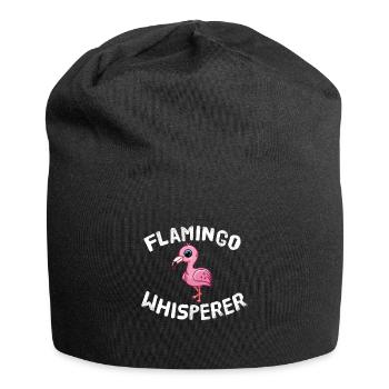 Funny Flamingo Lover Flamingo Whisperer - Jersey Beanie - black - Front