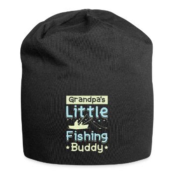 Grandpas little fishing buddy - Jersey Beanie - black - Front