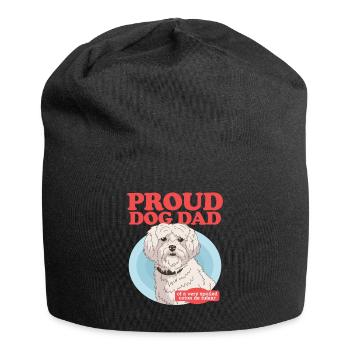Coton de Tuléar Papa Chiens Chien Propriétaire Cadeau - Bonnet en jersey - noir - Devant