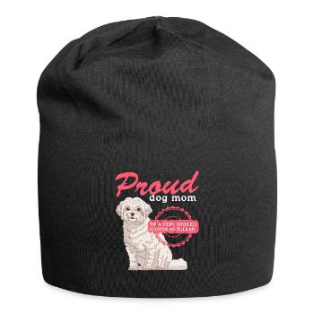 Coton de Tuléar Maman Chien Propriétaire Cadeau - Bonnet en jersey - noir - Devant