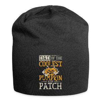 Papa de la citrouille la plus cool du patch Halloween - Bonnet en jersey - noir - Devant
