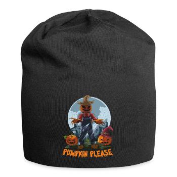 Halloween Pumpkin Horror - Jersey Beanie - black - Front