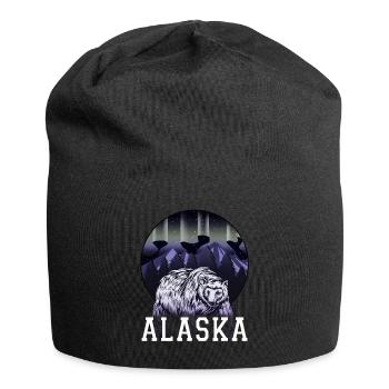 Alaska Geschenk Kinder Herren Damen USA Natur Eis - Jersey-Beanie - Schwarz - Vorne