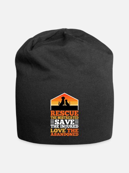 Rescue the mistreated - Jersey-Beanie - Schwarz