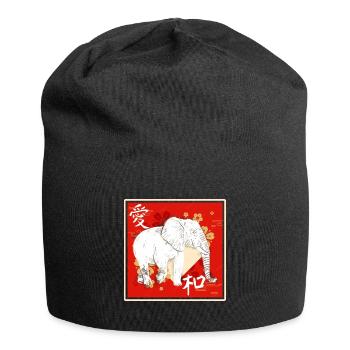 Cadeau d’éléphant pour Proboscis Africa Wilderness Zoo - Bonnet en jersey - noir - Devant