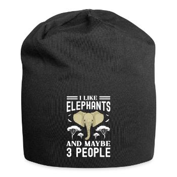 Elephant - Jersey Beanie - black - Front