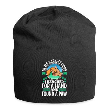 In my darkest hour i reached for a hand and found - Jersey Beanie - black - Front