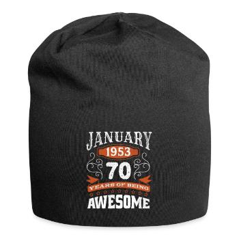 Vintage January 1953 70 Year Old Birth Awesome - Jersey-Beanie - Schwarz - Vorne