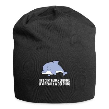 Das ist mein menschliches Kostüm Ich bin wirklich - Jersey-Beanie - Schwarz - Vorne