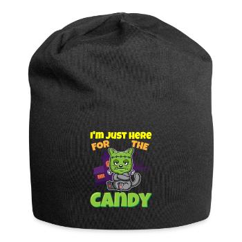 I'm Just Here For The Candy Scary Halloween Beast - Jersey-Beanie - Schwarz - Vorne