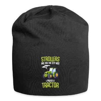 Je préfère un tracteur agricole - Bonnet en jersey - noir - Devant