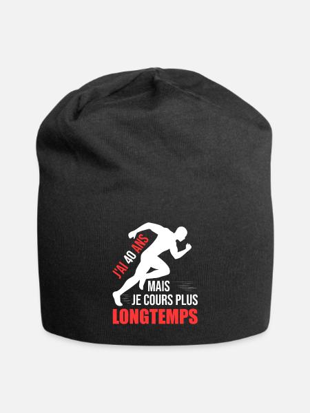 Running Cadeau Anniversaire 40 Ans Humour Coureur - Bonnet en jersey - noir