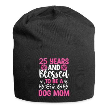 25 Anniversaire Chien Béni Maman 25 ans Chien Mère - Bonnet en jersey - noir - Devant