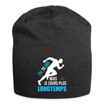 Running Cadeau Anniversaire 70 Ans Humour Coureur - Bonnet en jersey - charbon - Devant