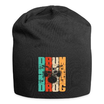 Drum Is My Drug Drum Set Retro Vintage Drummer - Jersey-Beanie - Schwarz - Vorne