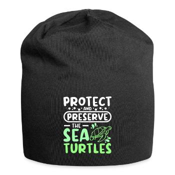 Protect and preserve the sea turtles - Jersey Beanie - black - Front