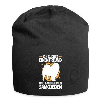 Ich fand meinen Samojede Schlittenhund - Jersey-Beanie - Schwarz - Vorne