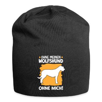 Ohne meinen Irischer Wolfshund ohne mich - Jersey-Beanie - Schwarz - Vorne