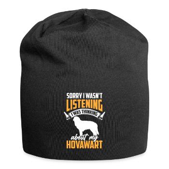 Ich habe an meinen Hovawart gedacht - Jersey-Beanie - Schwarz - Vorne
