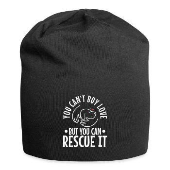 Vous ne pouvez pas acheter de l’amour mais vous pouvez le sauver - Bonnet en jersey - noir - Devant