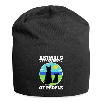 Animals are my kind of people - Jersey Beanie - black - Front