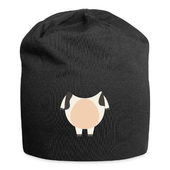 Funny Animal Cow Costume For Halloween - Jersey Beanie - black - Front