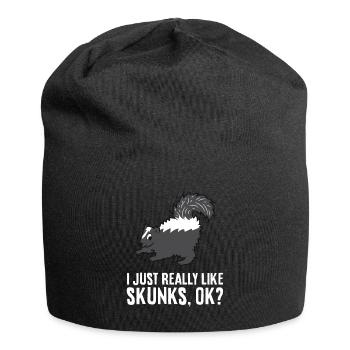 Skunk Lover J’aime vraiment Skunks Ok? - Bonnet en jersey - noir - Devant