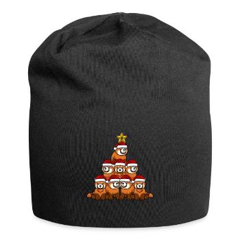 Arbre de Noël Panda Roux - Bonnet en jersey - noir - Devant