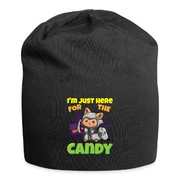 I'm Just Here For The Candy Scary Halloween Beast - Jersey-Beanie - Schwarz - Vorne