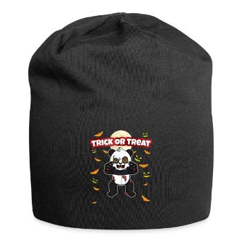 Trick Or Treat Scary Creepy Halloween Monster - Jersey Beanie - black - Front