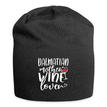 Wine Lover DALMATIAN Mother - Jersey-Beanie - Schwarz - Vorne