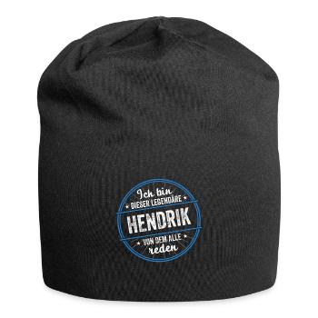 Ich bin dieser legendärer Hendrik Name - Jersey-Beanie - Schwarz - Vorne