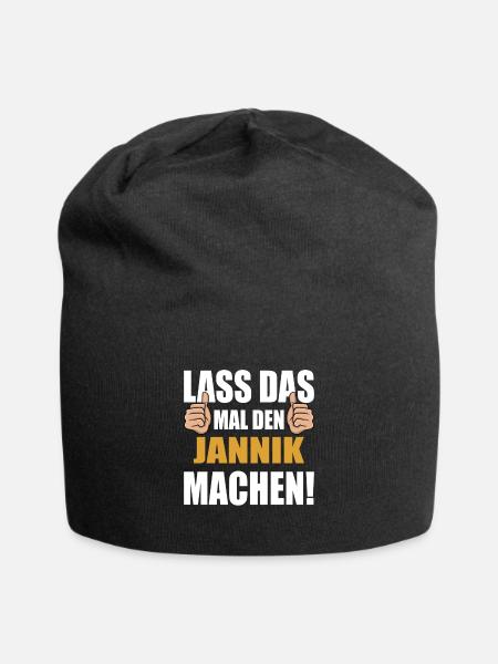 Lass das mal den Jannik machen - Jersey-Beanie - Schwarz