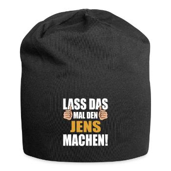 Lass das mal den Jens machen - Jersey-Beanie - Schwarz - Vorne