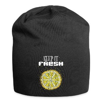 Costume de citron Remplacement Carnaval Cadeau Carnaval - Bonnet en jersey - noir - Devant