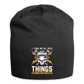 Welder Turn Metal Into Welding Career Weld Iron - Jersey Beanie - black - Front