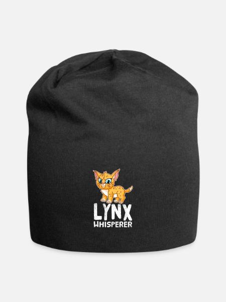 Luchs Whisperer Tiere Tierliebhaber Luchs - Jersey-Beanie - Schwarz