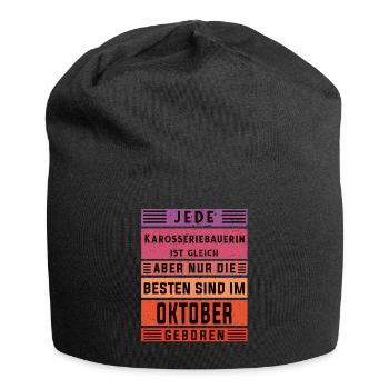 Autoschlosser Geburtstag Oktober geboren - Jersey-Beanie - Schwarz - Vorne
