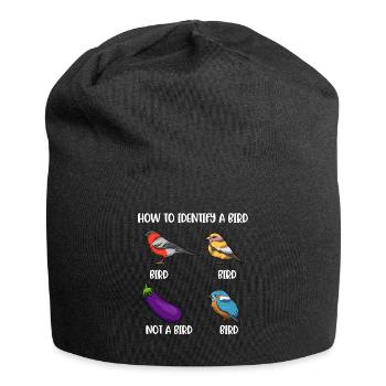 How To Identify A Bird Bird Gift - Jersey Beanie - black - Front