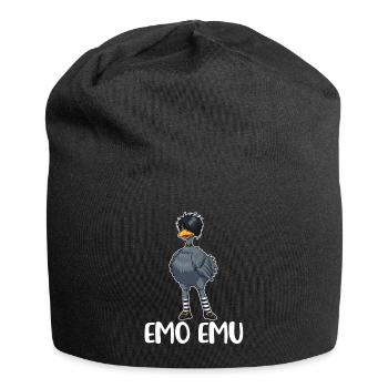 Emo Emu Bird Gift - Jersey Beanie - black - Front