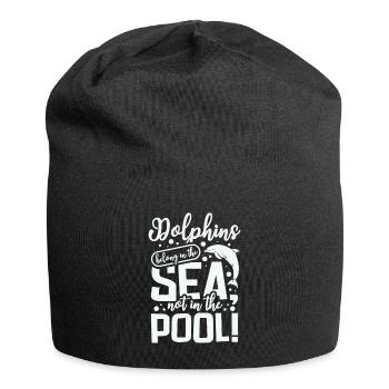 Dolphins belong in the sea not in the pool - Jersey Beanie - black - Front