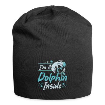 I'm a dolphin inside - Jersey-Beanie - Schwarz - Vorne