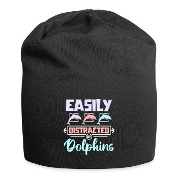 Easily distracted by dolphins - Jersey-Beanie - Schwarz - Vorne