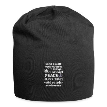 Hippie - Jersey-Beanie - Schwarz - Vorne